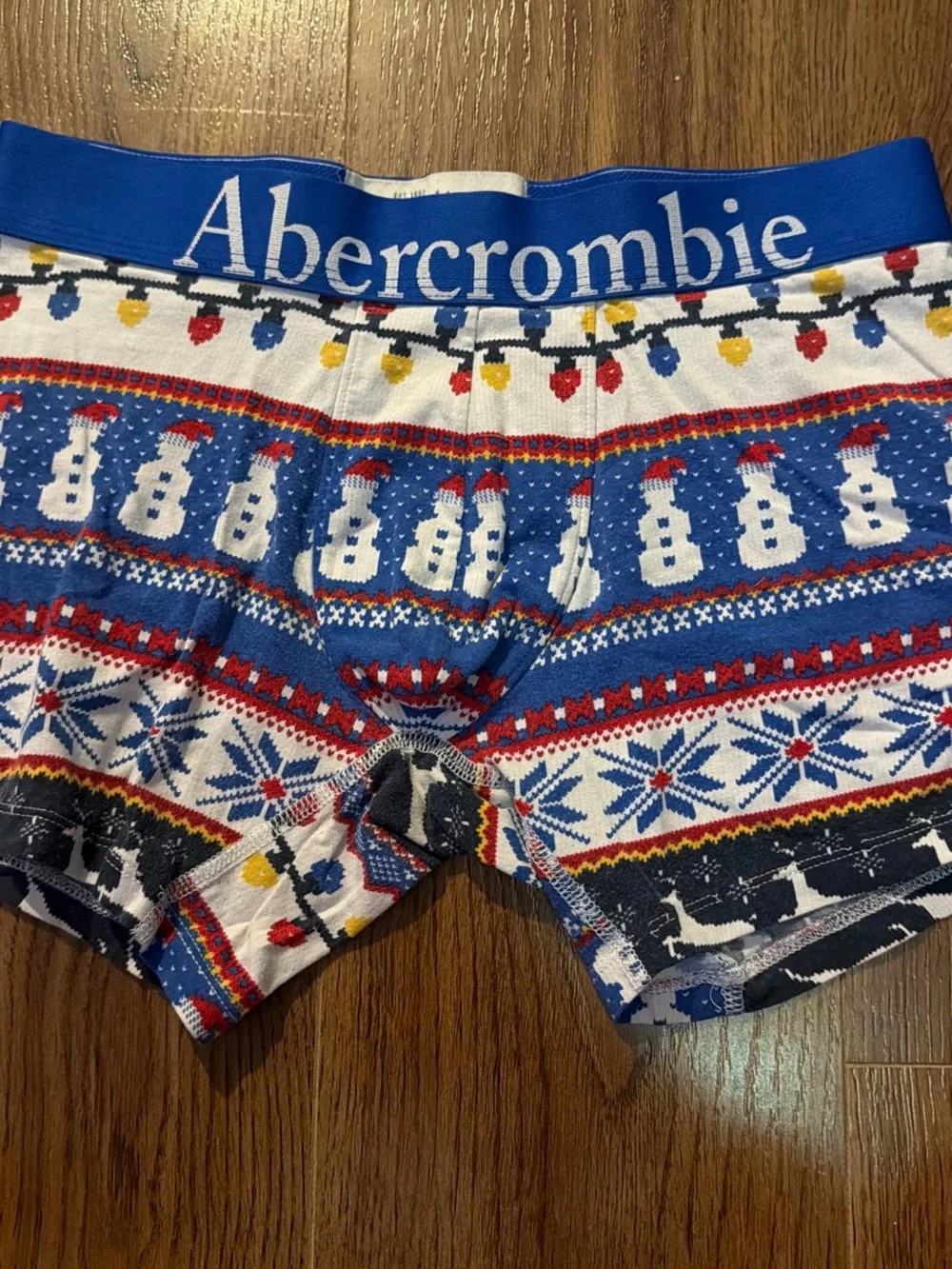Abercrombie & Fitch Blue Holiday Print Boxer Shorts